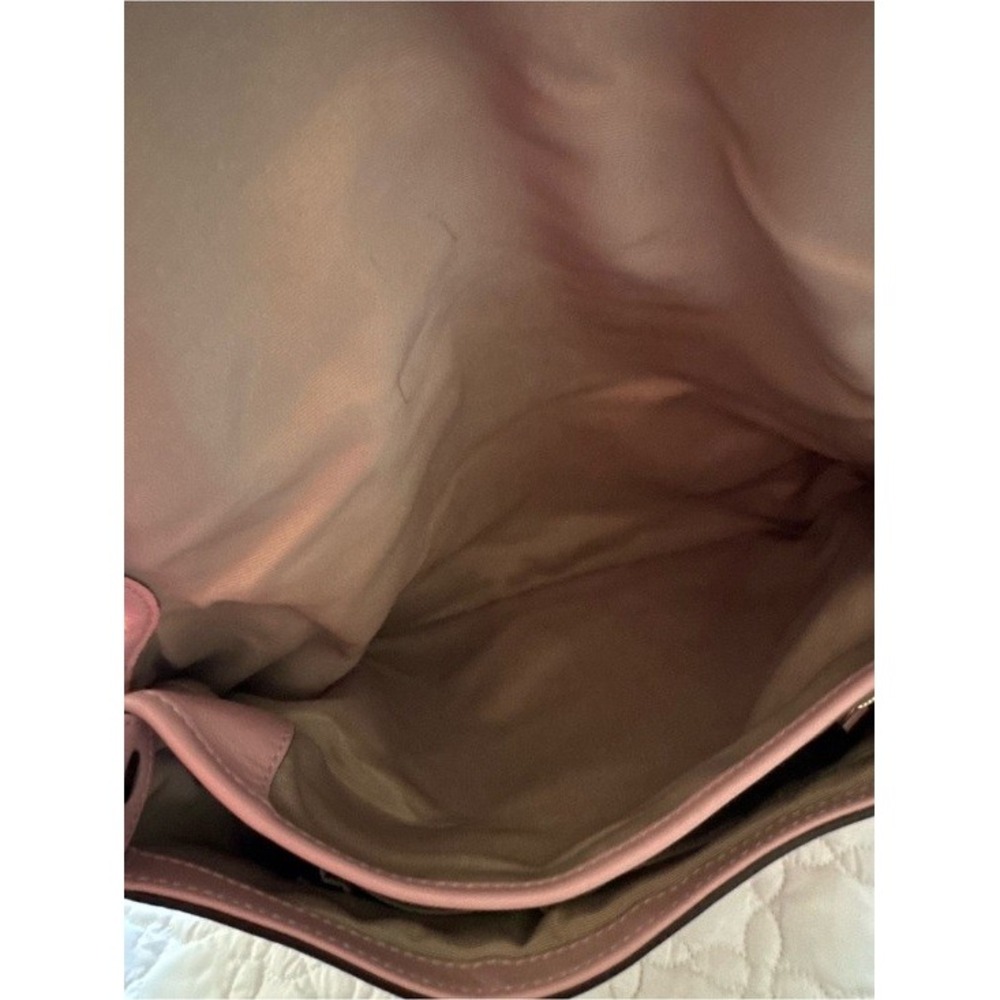Coach Baby Pink Y2K Soho Pleated Flap Shoulder Bag Silver Hardware - Picture 10 of 15